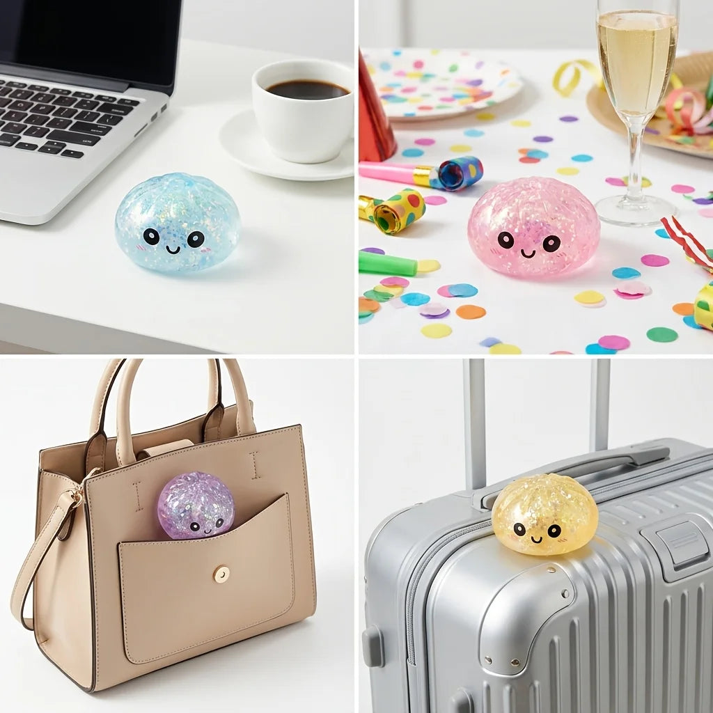 Dumpling Squishy Stress Ball – Soft Rebound Sensory Fidget Toy with Steamer Box - OneClickSmart