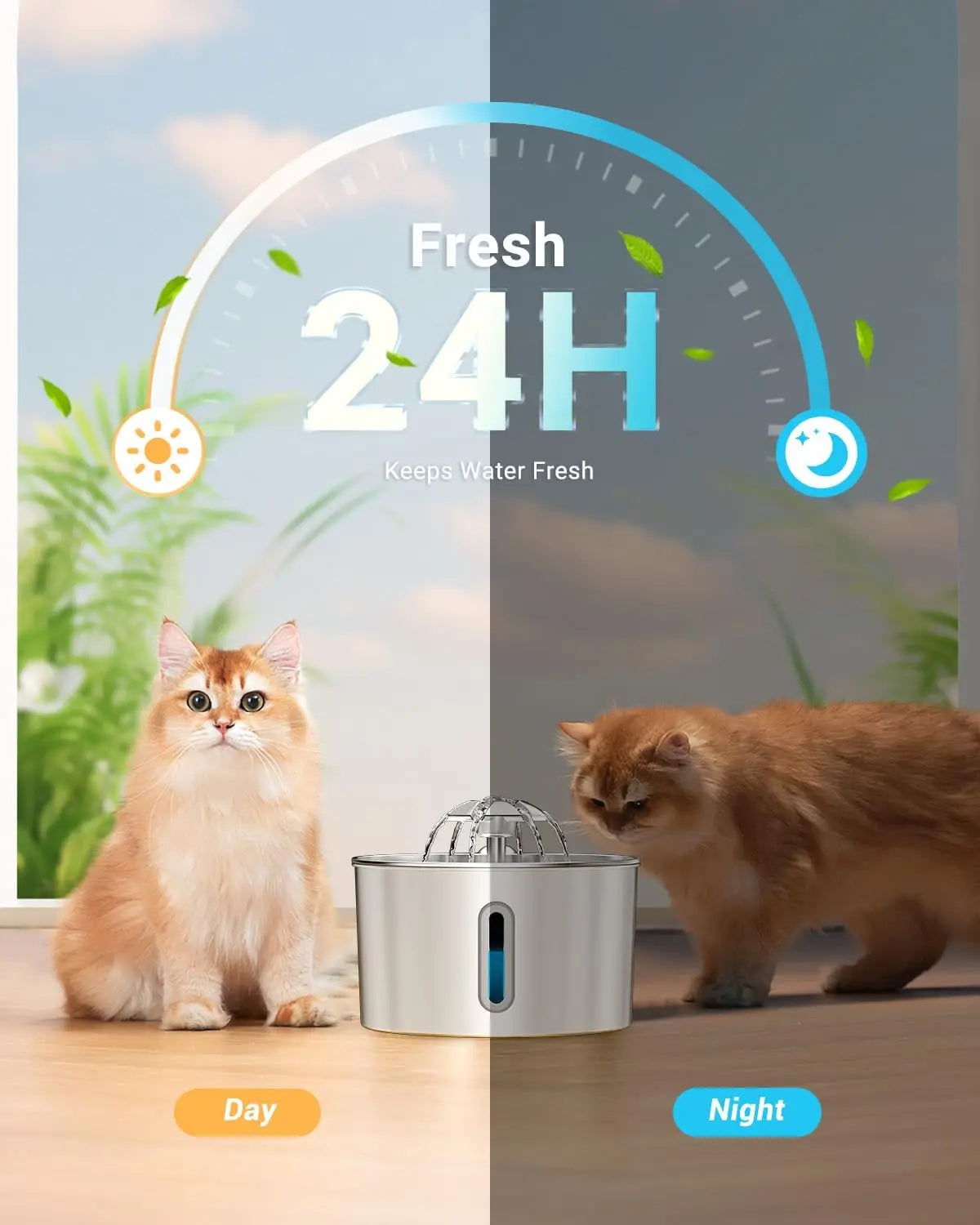 automatic cat drinking fountain stainless steel