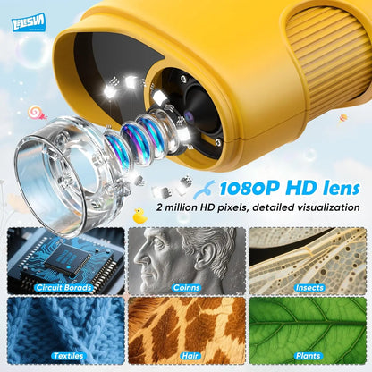 Pocket Microscope for Kids with 4K 2.0" Screen