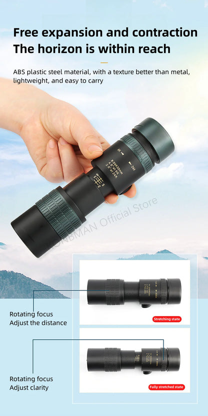 10–300X Zoom HD Monocular Telescope – Powerful Long Range
