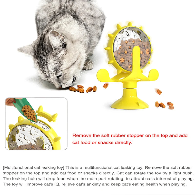 Cat Treat Wheel Interactive Puzzle Feeder
