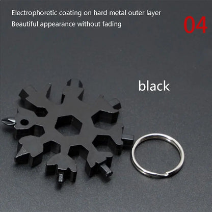 18-in-1 Snowflake Multitool Stainless Steel Wrench