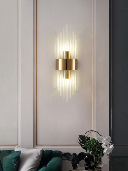 Crystal Wall Sconce Gold Black G9 Light