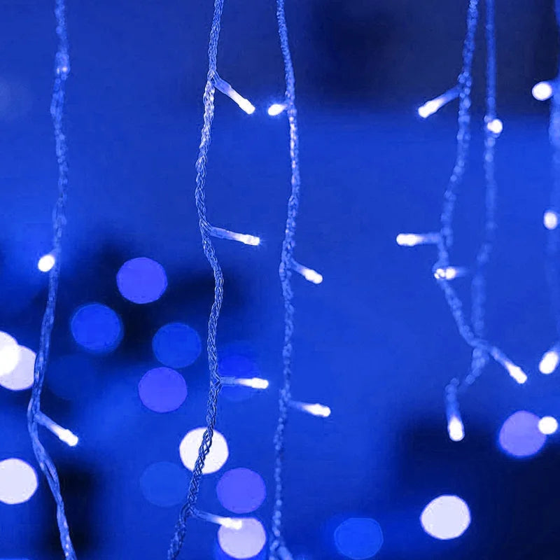 5m LED Icicle Curtain Lights – Outdoor Christmas Decorative String Lights