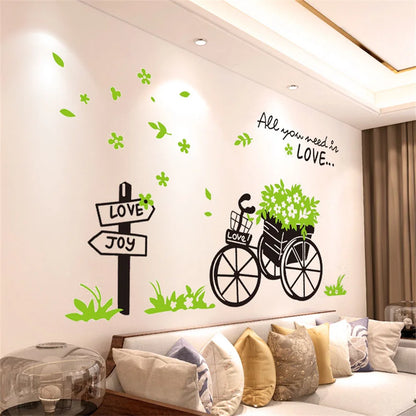 Purple Lavender Flower Butterfly Wall Stickers – Home Decor Decals