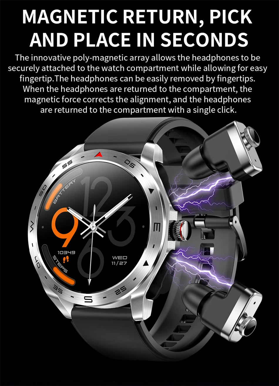 Smart Two-in-one Bluetooth Watch