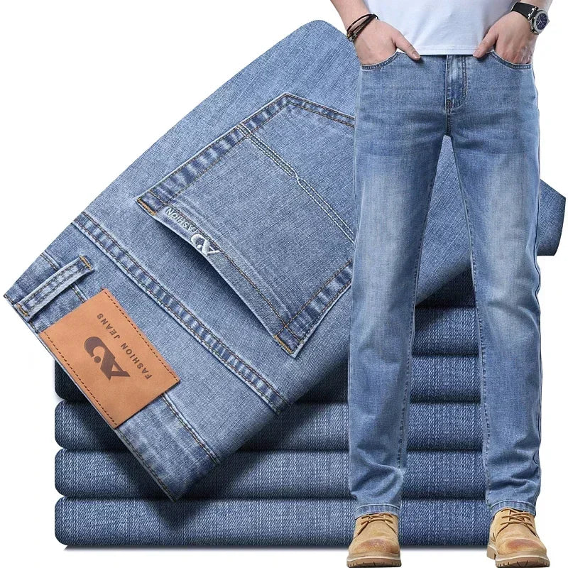 Men’s Slim Fit Luxury Jeans – Classic Style Denim Pants