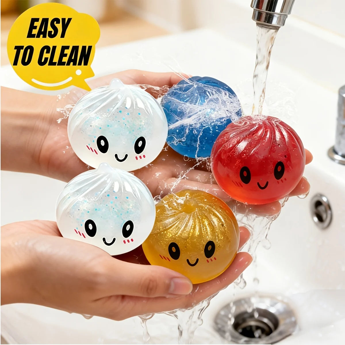 Soft squeeze dumpling sensory toy