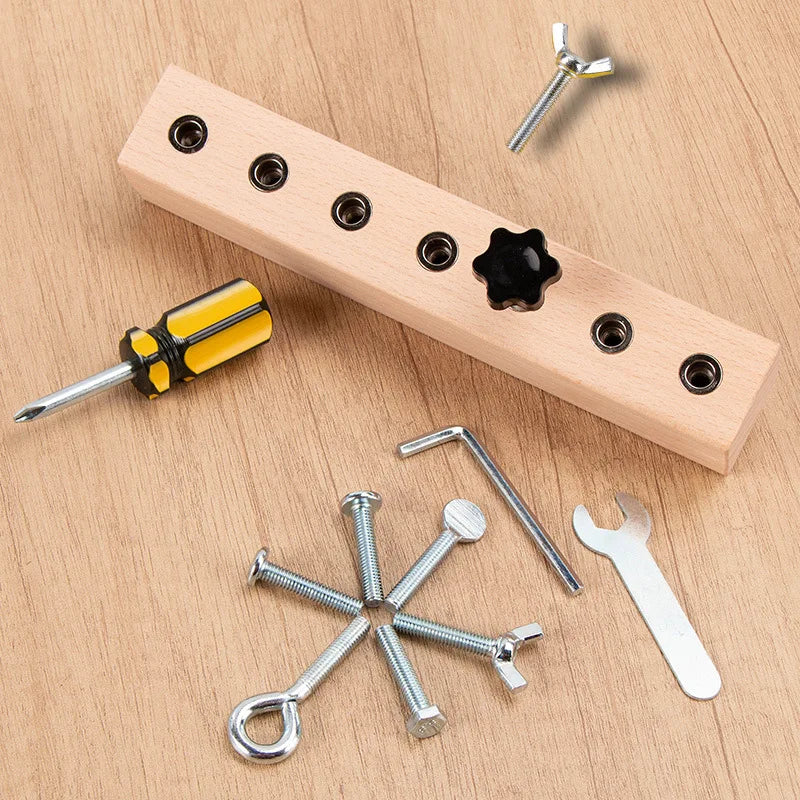 Kids Wooden Screw & Nut Toy