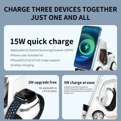 5-in-1 Wireless Charger & Phone Stand
