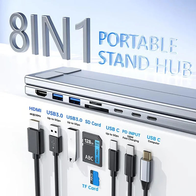 8-in-1 USB-C Laptop Docking Station