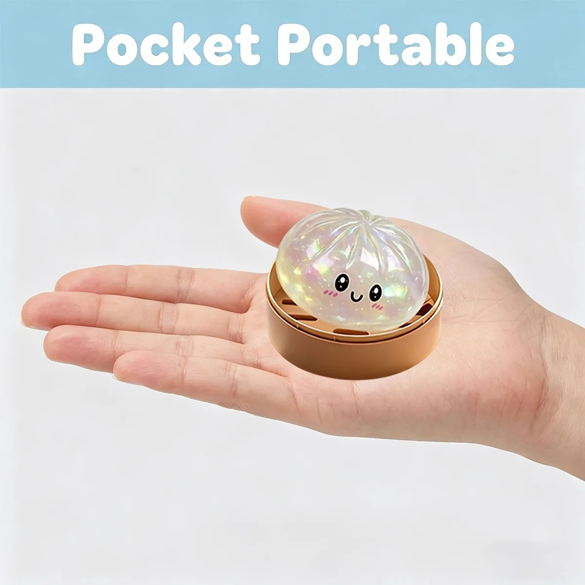Dumpling Squishy Stress Ball – Soft Rebound Sensory Fidget Toy with Steamer Box - OneClickSmart