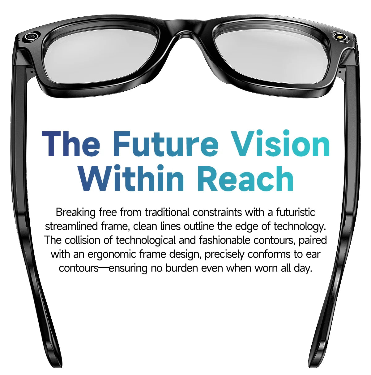 AI Smart Glasses with Camera, Bluetooth & Translation