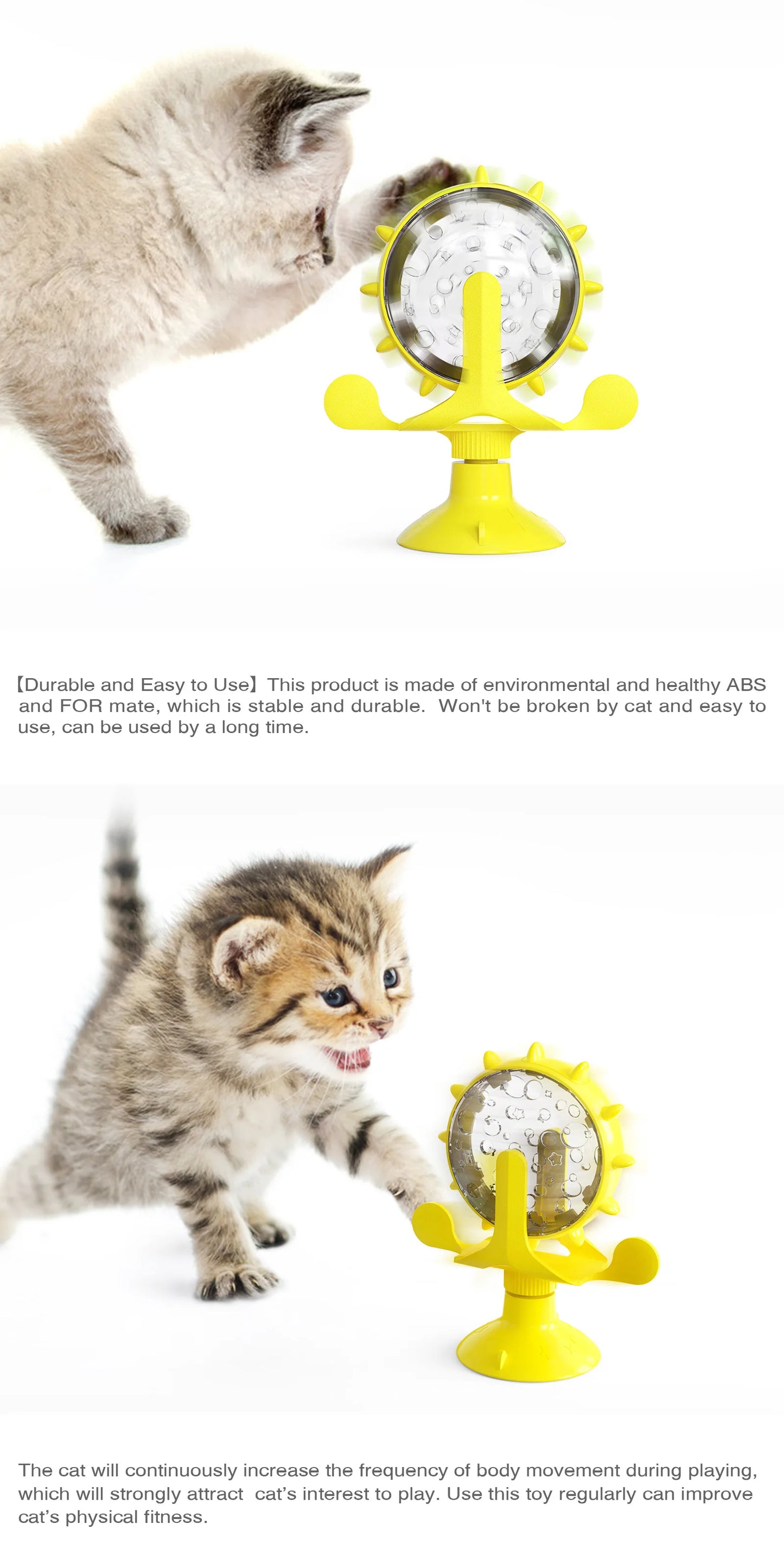 Cat Treat Wheel Interactive Puzzle Feeder