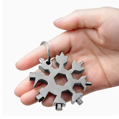 18-in-1 Snowflake Multitool Stainless Steel Wrench