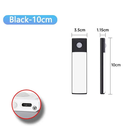 Rechargeable Motion Sensor Cabinet Light – USB-C Magnetic LED Bar for Kitchen, Closet & Stairs