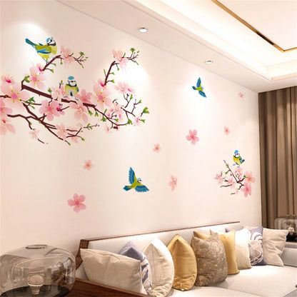 Purple Lavender Flower Butterfly Wall Stickers – Home Decor Decals