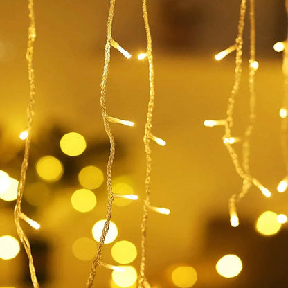 5m LED Icicle Curtain Lights – Outdoor Christmas Decorative String Lights