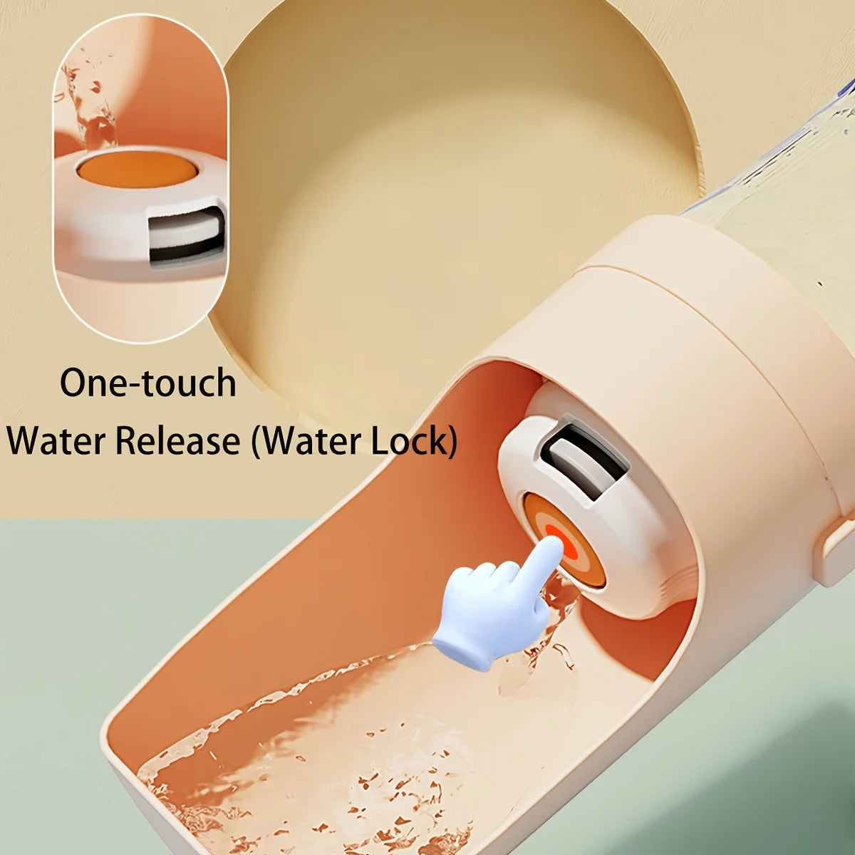 Lightweight plastic dog water bottle for outdoor use