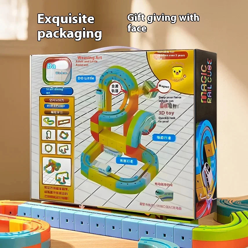 Magnetic Track Car Building Blocks