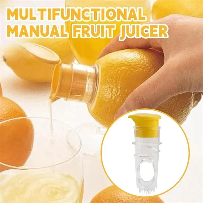 Manual Lemon Juicer Screw press for easy citrus juice extraction, durable hand press tool for lemons, oranges, and limes with ergonomic grip design.