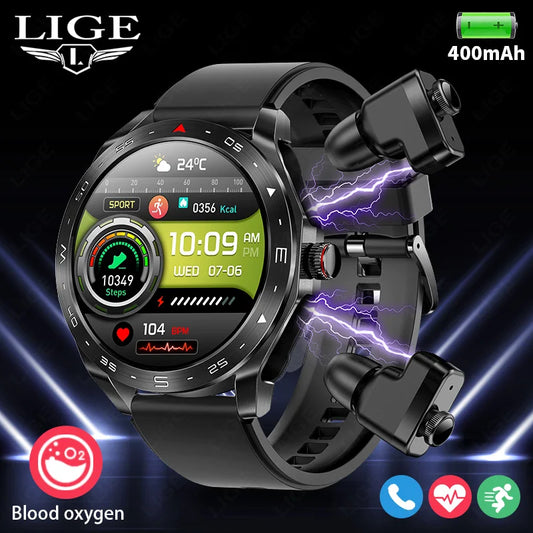 Smart two-in-one Bluetooth watch with fitness tracking, call support, and modern digital display for everyday use.