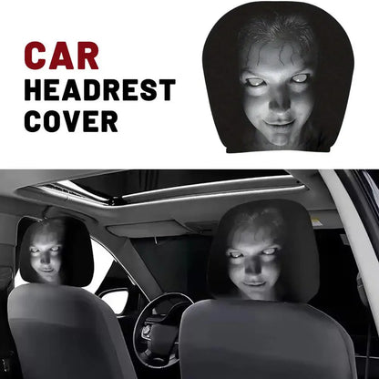 Horror Car Headrest Covers 2-Pack for Halloween