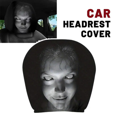 2-Piece Horror Car Interior Headrest Decoration