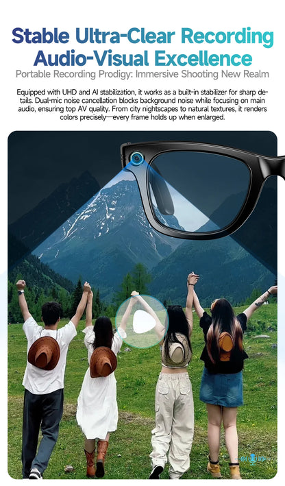 AI Smart Glasses with Camera, Bluetooth & Translation