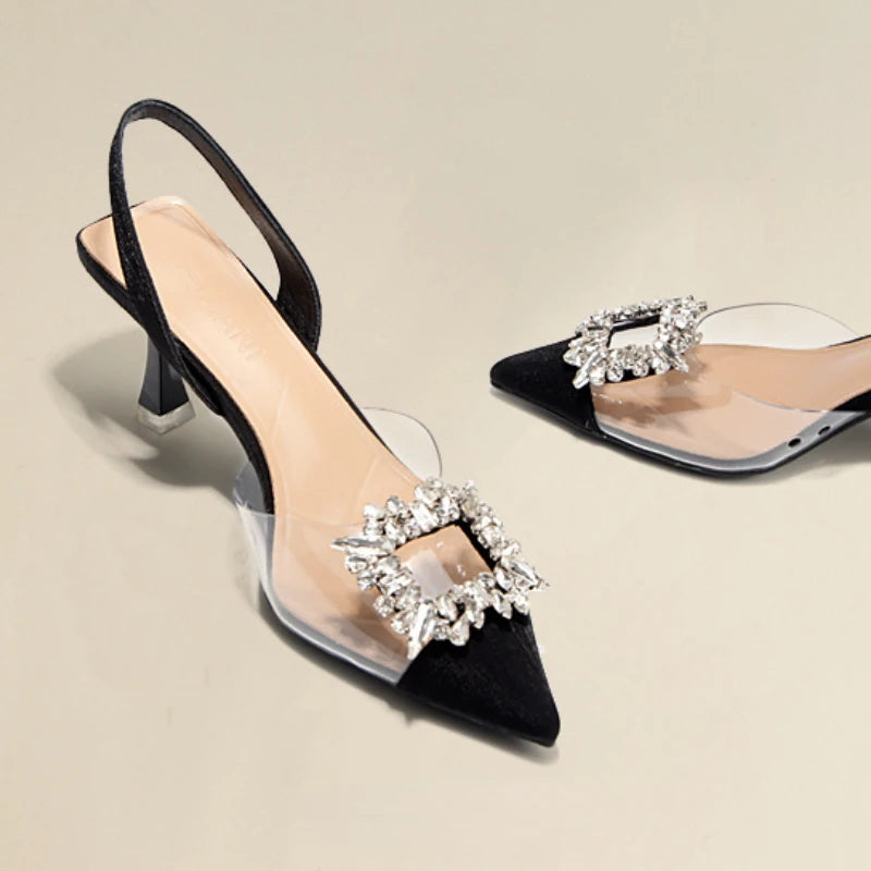 Luxury Crystal Women’s Sandals – Summer High Heels Shoes