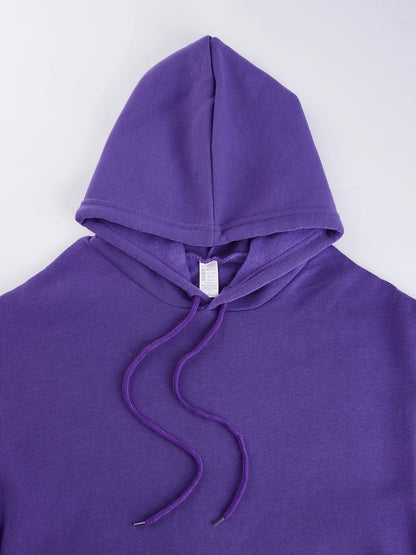 Women Funny Printing Hoodie – Loose Multicolor Fleece Hoody