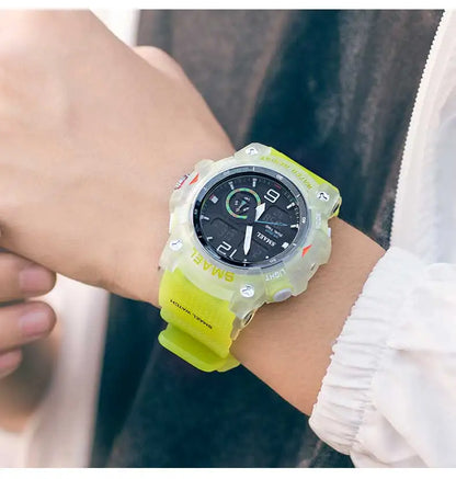 SMAEL Men’s Military Sport Digital Watch – Waterproof Dual Time LED with Alarm & Stopwatch