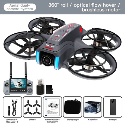 AE21 HD Dual Camera Mini Drone with 4.3" Screen Remote