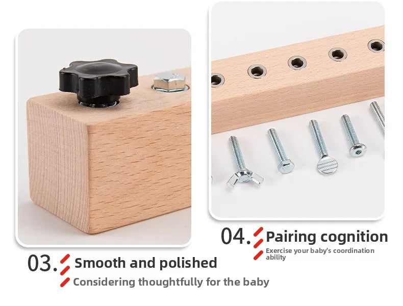 Kids Wooden Screw & Nut Toy