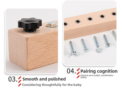 Kids Wooden Screw & Nut Toy