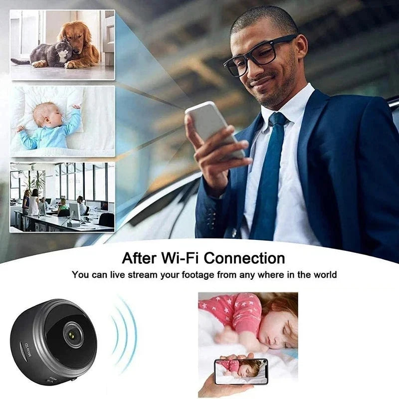 A9 Mini WiFi Security Camera – Smart Home, Baby & Pet Monitor