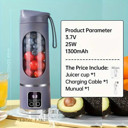 Portable USB Juicer Blender – Rechargeable Smoothie & Juice Maker