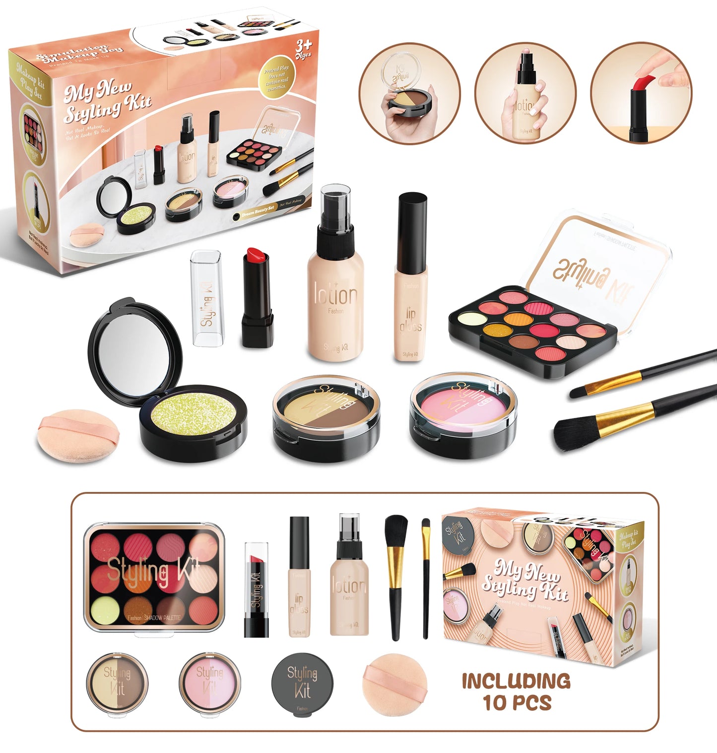 Kids Play Makeup Set – Simulated Cosmetic Toys for Girls