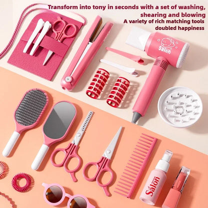 Girls Beauty Salon Set – Kids Hair & Makeup Play Kit