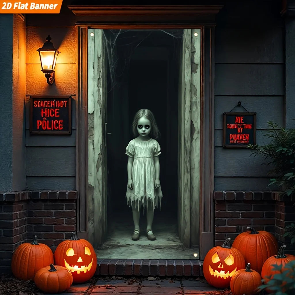 Spooky Halloween Ghost Girl Wall Decoration