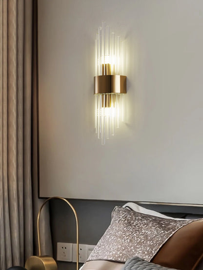 Crystal Wall Sconce Gold Black G9 Light