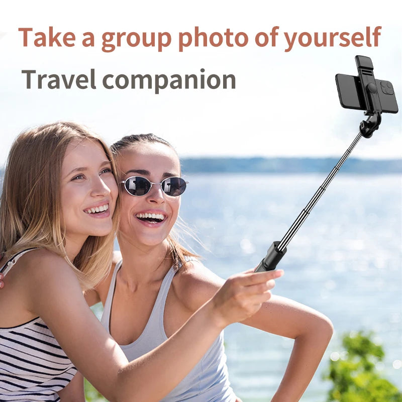 Bluetooth Selfie Stick Tripod with Fill Light – Wireless Remote