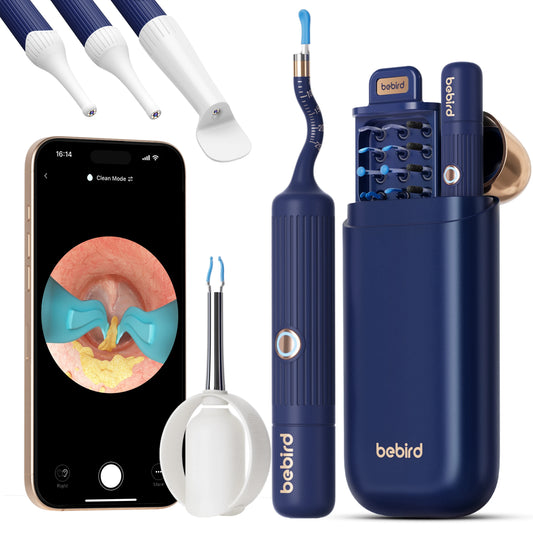 Visual ear wax remover with built-in camera, LED light, and soft silicone tips for safe, precise ear cleaning and hygiene care.