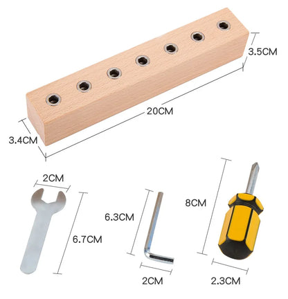 Kids Wooden Screw & Nut Toy