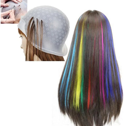 Hair coloring cap for DIY highlights
