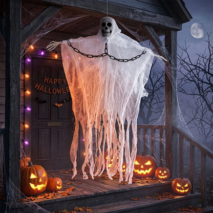 Halloween Hanging Ghost Skull Skeleton Outdoor Decoration