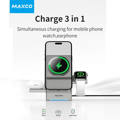 3 in 1 Magnetic Wireless Fast Charger