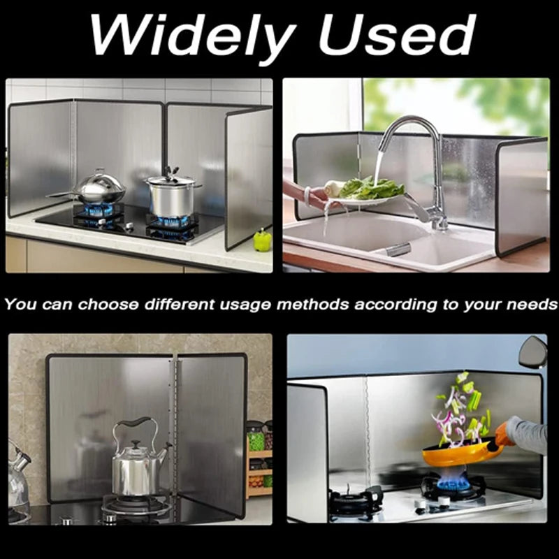 Foldable Stove Splatter Guard Non-Stick Grease Shield