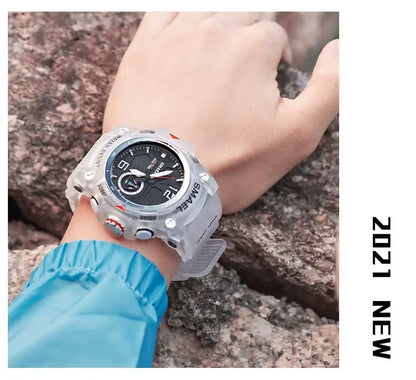 SMAEL Men’s Military Sport Digital Watch – Waterproof Dual Time LED with Alarm & Stopwatch