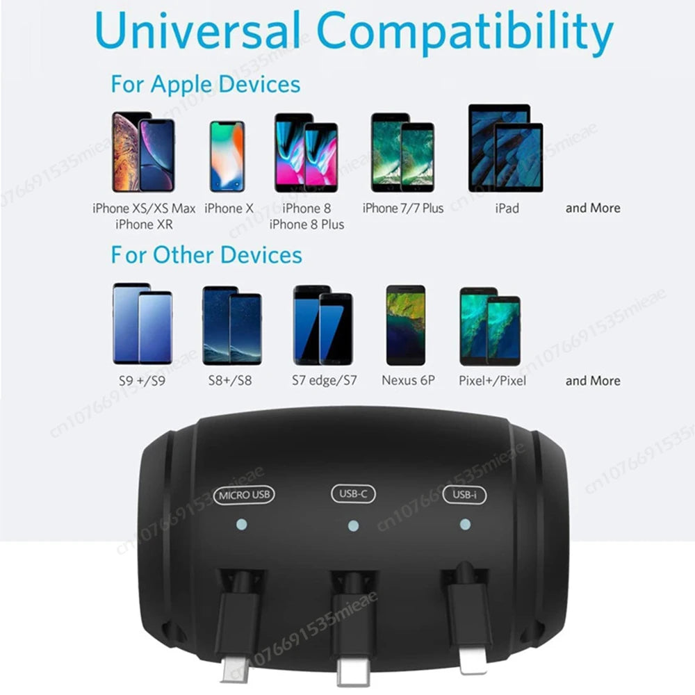 3-in-1 Retractable Backseat Car Charger